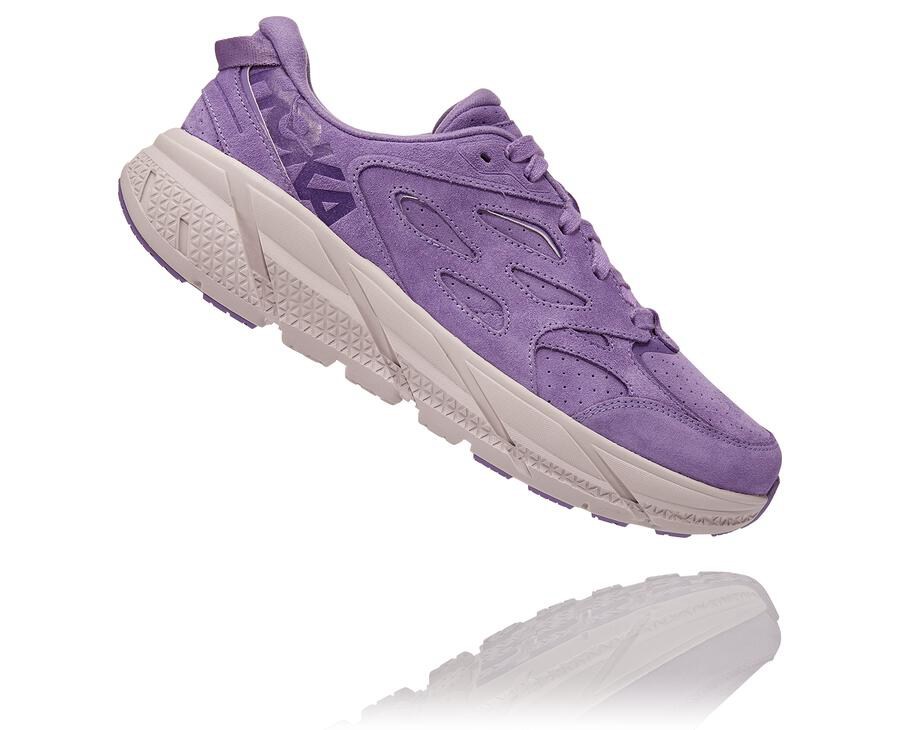 Zapatos Para Caminar Hoka One One Mujer Morados - Clifton L Suede - PICM38096